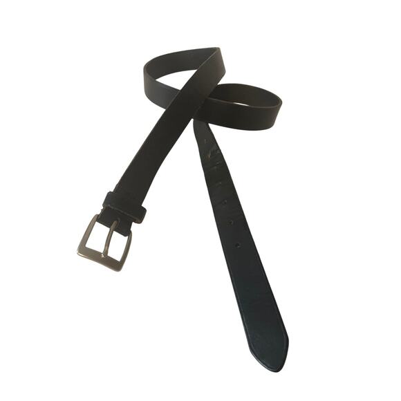 Ralph Lauren Polo Black Belt Italian Saddle Leather w/Buckle 48 in 1 in wide - Picture 2 of 7